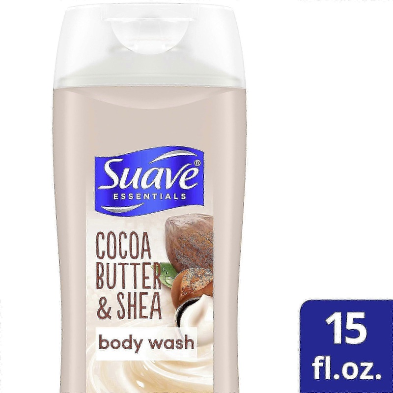 Suave Essentials Shea Infused Body Wash, Creamy Cocoa Butter, 15 Oz