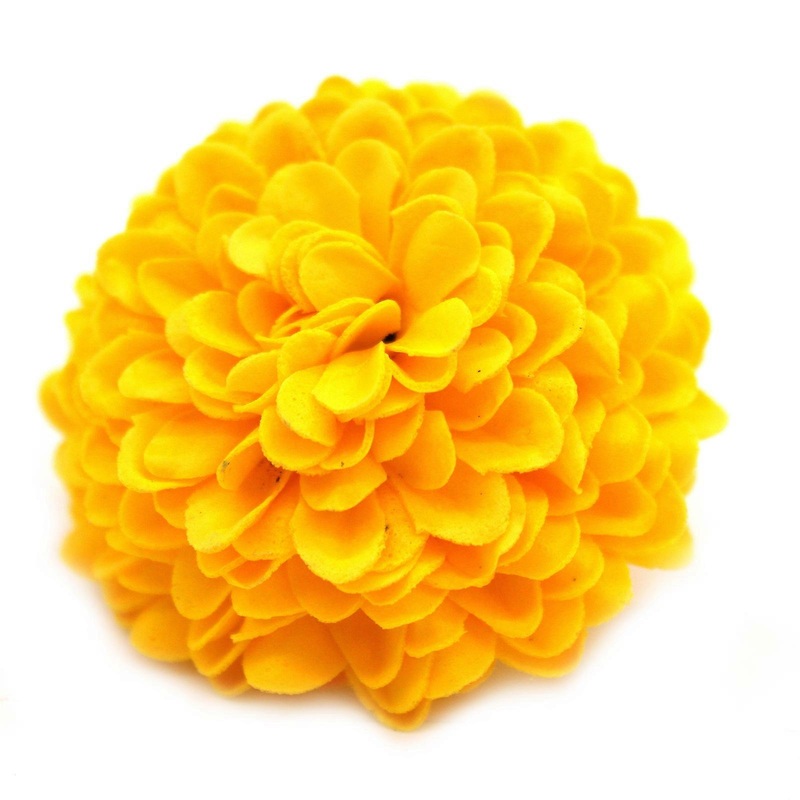 10x of Craft Soap Flower Small Chrysanthemum Yellow Craft Soap Flowers