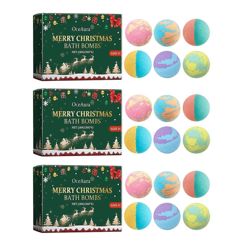 Luxury Bath Bomb Set for Women & Men, Long-Lasting Floral Fragrance, Moisturizing Relaxing Bubble Bath, Perfect Holiday Gift