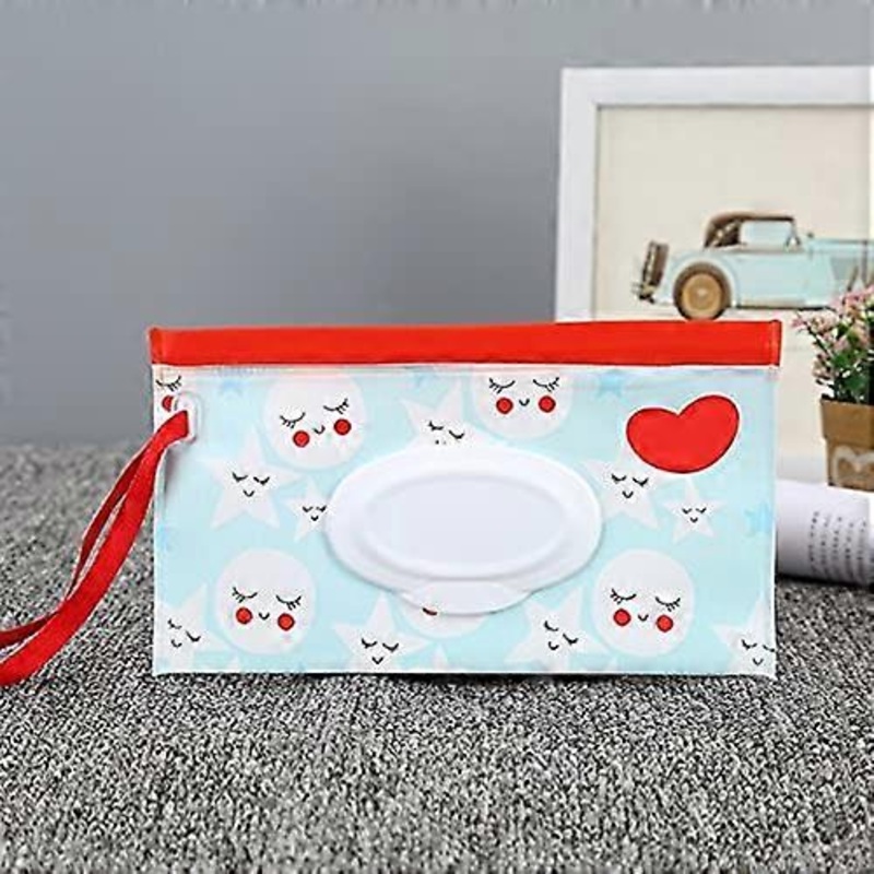 Portable Baby Wipes Box 23 x 13.5 cm Eco-Friendly Clamshell Container Easy to Carry for Cosmetic and Cleaning Wipes