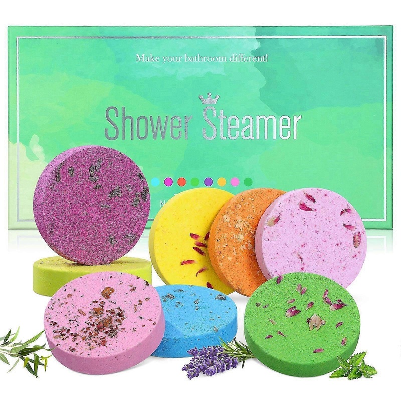 8pcs Natural Bath Salt Tablets Aromatherapy Shower Steamers Bath Aroma Tablets