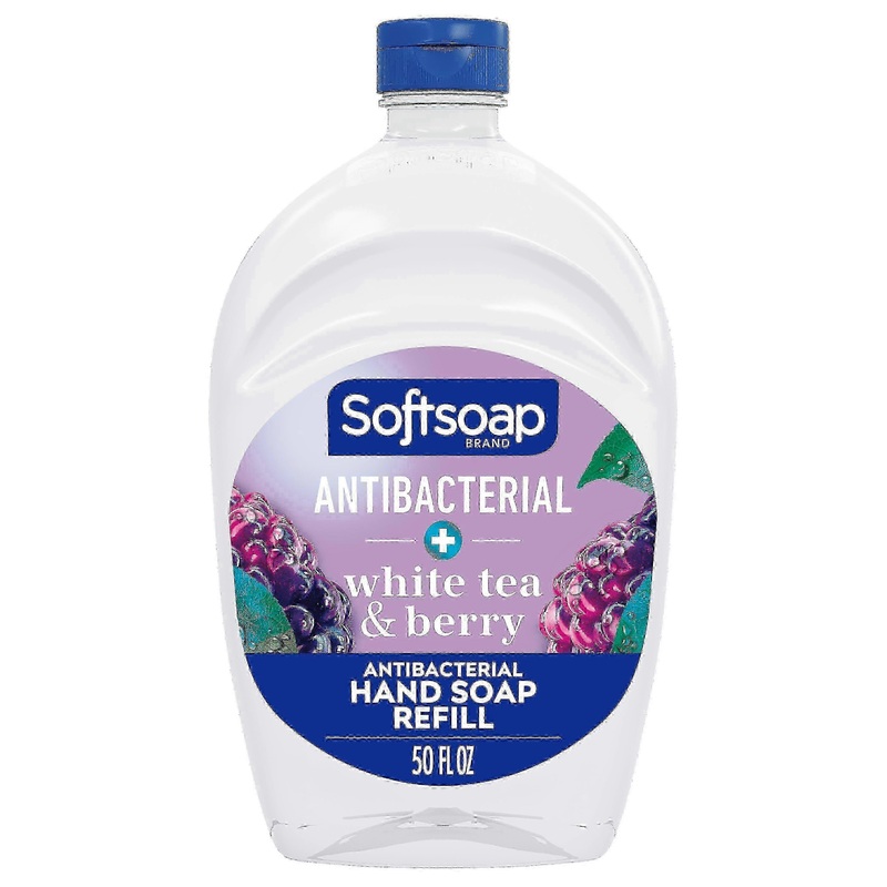 Softsoap Antibacterial Liquid Hand Soap Refill, White Tea & Berry, 50 Oz