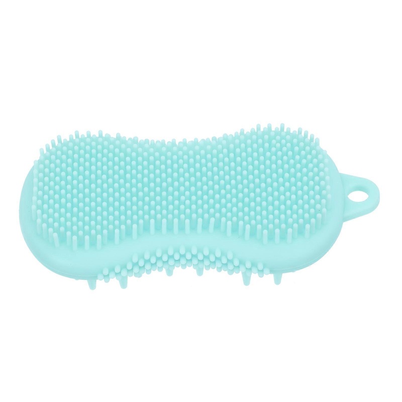 Washing Silicone Bath Shower Brush Double-Sided Household Bath Supply 13×6.5cm Skin Cleaning 1Pc