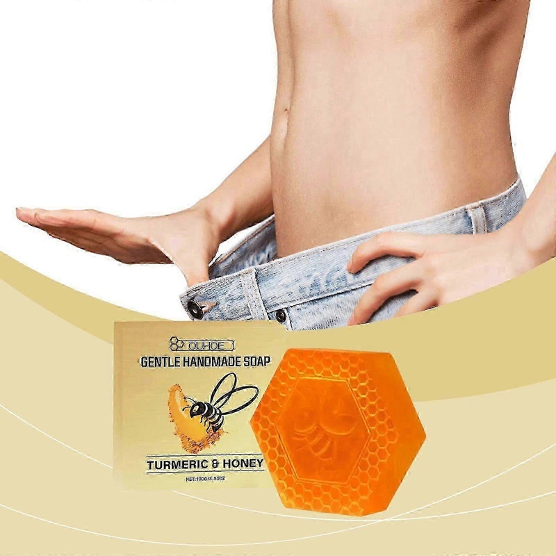 2025 Turmeric & Honey Handmade Soap Bar – Natural Moisturizing, Gentle Cleansing for All Skin Types, 100g/3.53oz