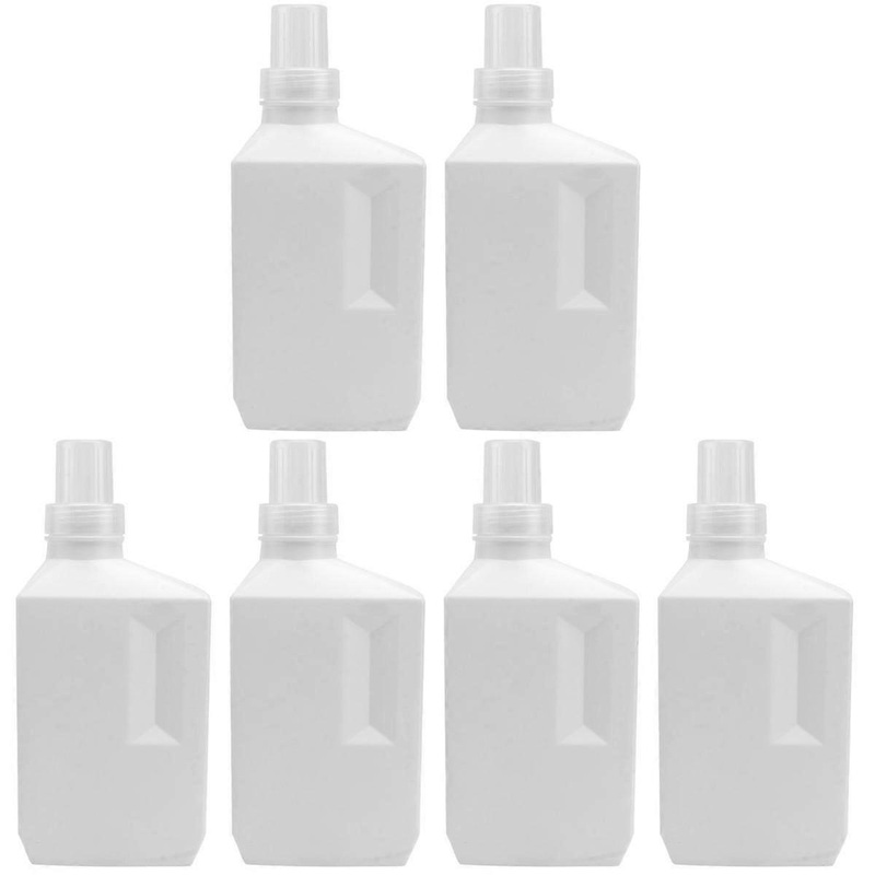 6 Durable PE Laundry Detergent Bottles – Stylish, Eco-Friendly, 1000ml Sub Bottles for Shampoo & Hand Sanitizer