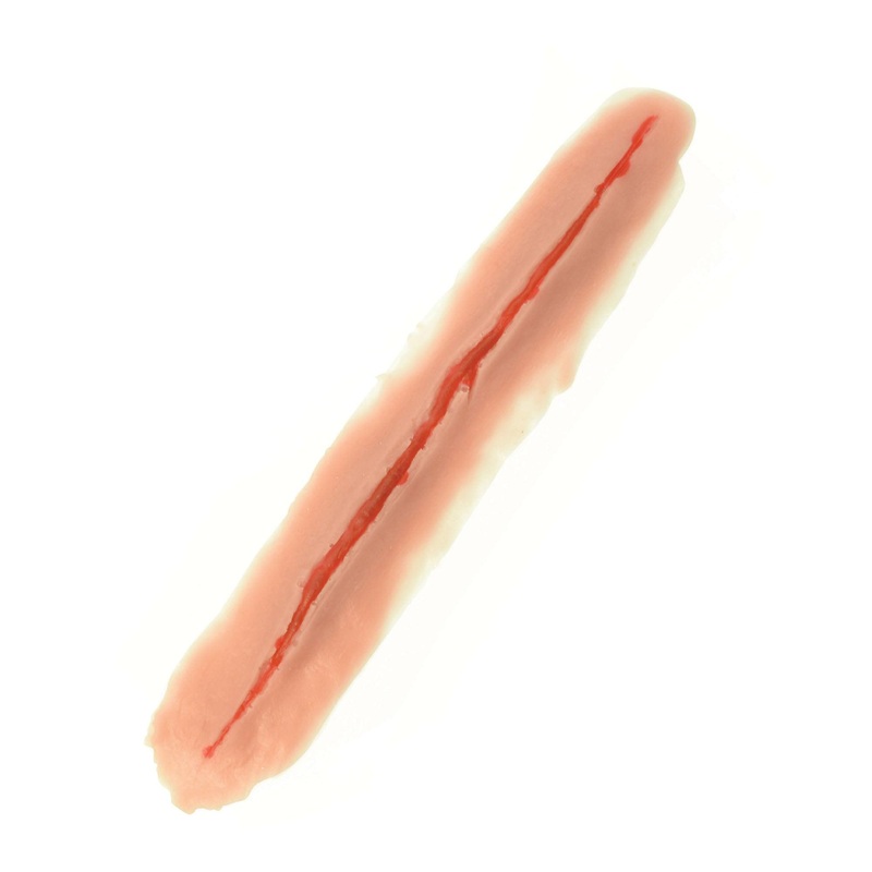Slashed Throat Wound Stick On Mutilations Disguises Unisex Sm008