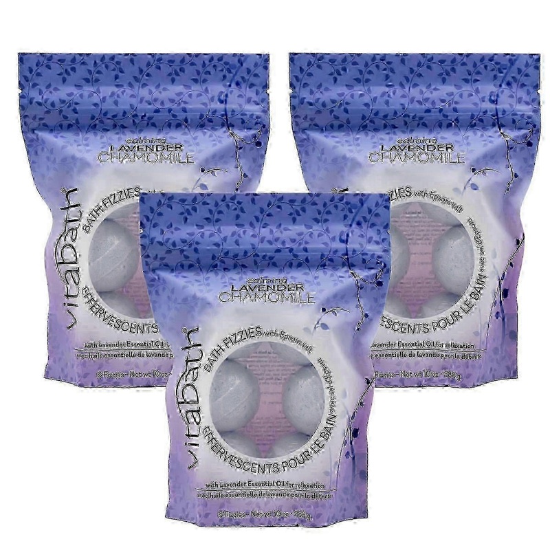 Vitabath Lavender Chamomile Bath Fizzies, 3 Ea