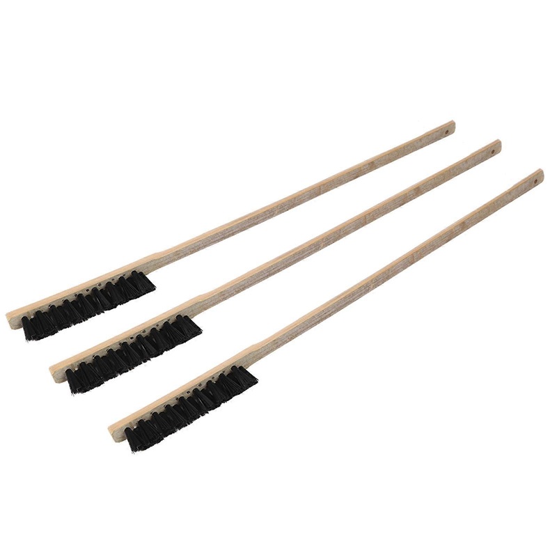 Wooden Bird Cage Cleaning Brush Set 3PCS, Long Handle Durable Brushes for Parrots, Easy Cage Scrubbing Supplies