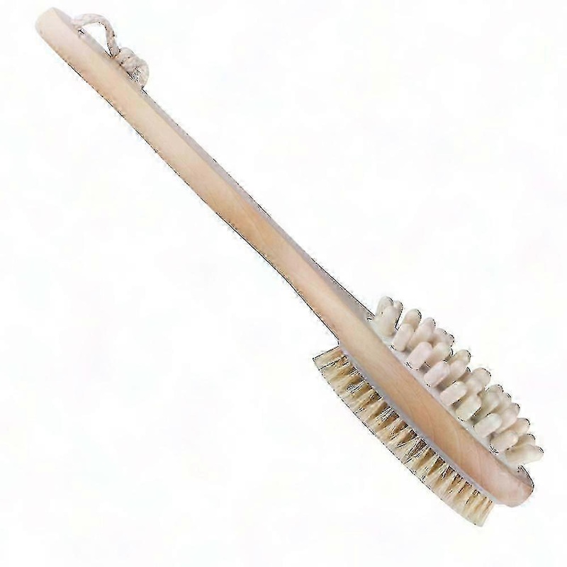 Wooden Body Brush & Back Scrubber – Double Massage Bath Brush for Exfoliation