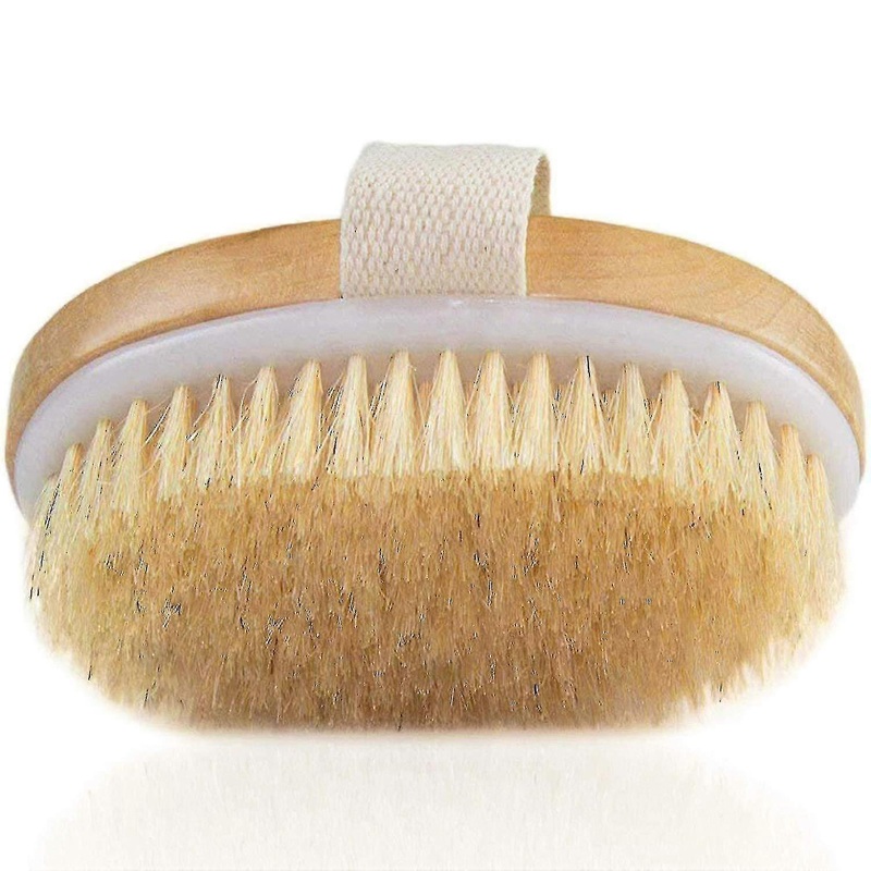 Wooden Oval Massage Bath Dry And Wet Scrub Brush