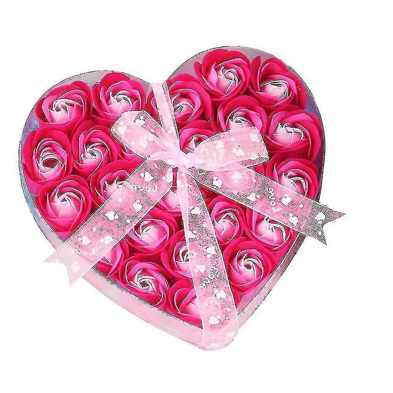 24pcs Scented Rose Flower Petal Bath Body Soap Wedding Party Gift
