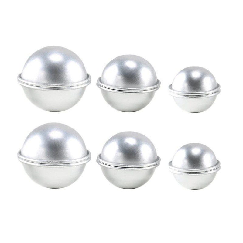 6Pcs DIY Bath Bomb Mold Sphere Round Ball Molds Tool Supplies