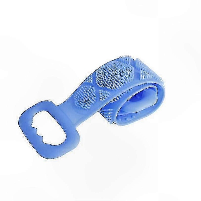 Silicone Bath Sponge with Back Scrubber and Massage Belt for Skin Cleaning and Exfoliation