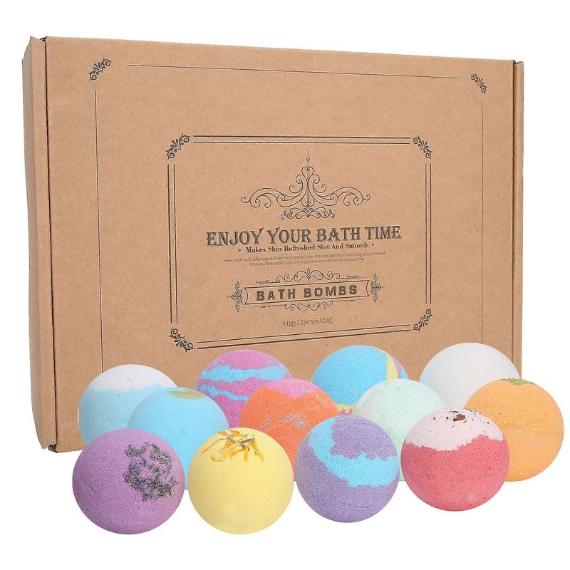 12pcs Bath Salt Bombs Exfoliating Fragrance Bubble Bath Ball Body Salt Cleaner Gift