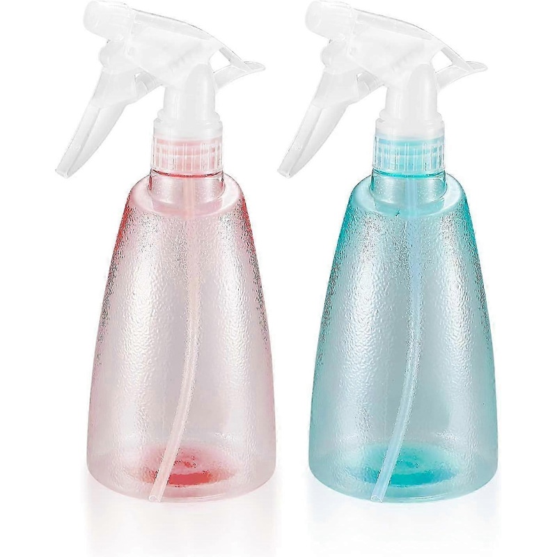 2 Pack 500ml Spray Bottles,Plastic Mister Spray Bottle,Pink/Green