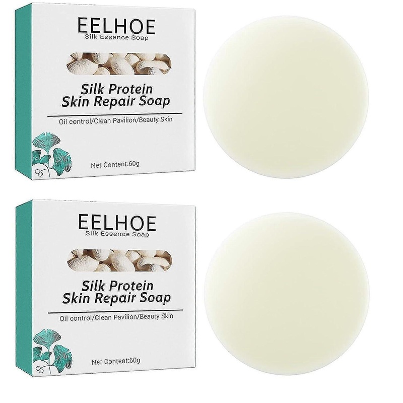 2pcs Collagen Milk Whitening Soap, Silk Goat Milk Skin Lightening Soap,firm & Brightening For Body & Facial Skin (60g