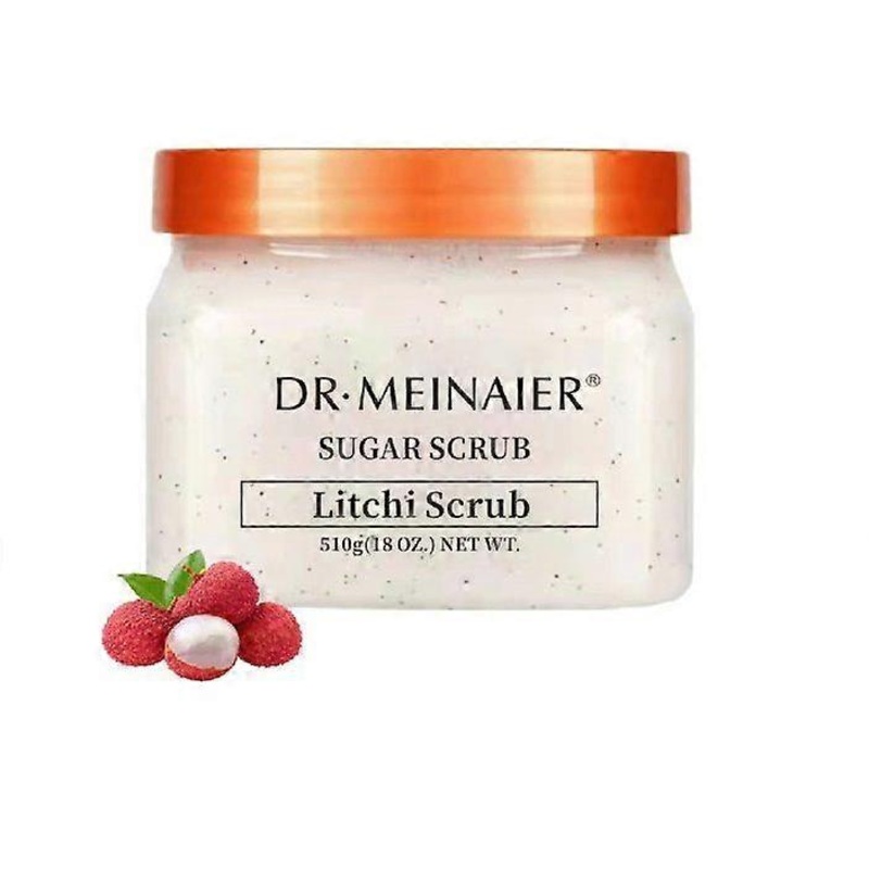 Sugar Scrub litchi Scrub, 18 oz, Ultra Hydrating and Exfoliating Scrub for Nourishing Essential Body Care