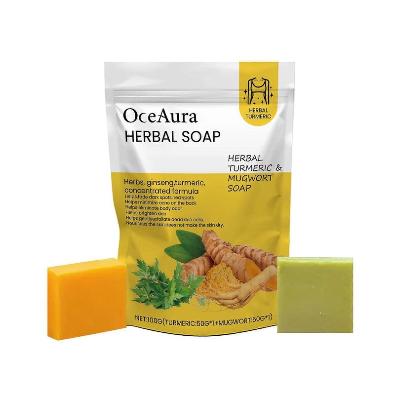 Turmeric Herbal Beauty Soap Deep Cleansing Moisturizing Refreshing Oil Control Body Care Bath Soap