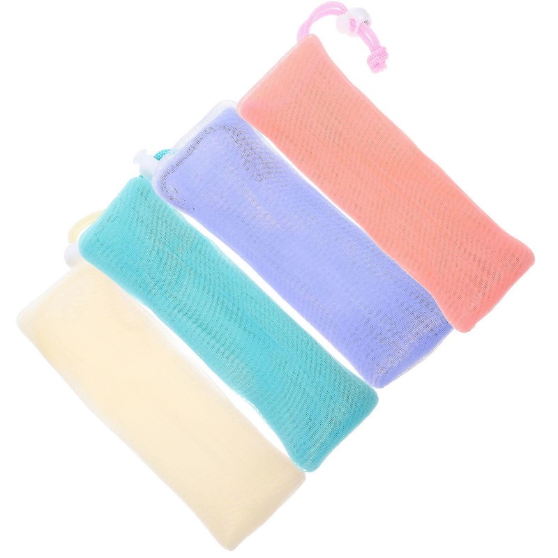 Soap Mesh Bag Mesh Soap Pouch for Foaming Cleansing with 12Pcs
