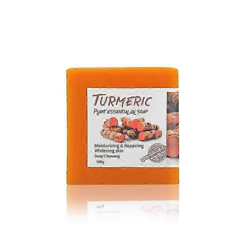 Turmeric Soap Handmade Clean Horny Anti Acne Whitening Soap Smoothes Skin