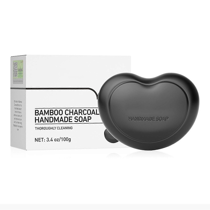 100g Bamboos Carbon/cherry Heart Shaped Soaps Moisturizing Hydration Body Wash For Home Hotel