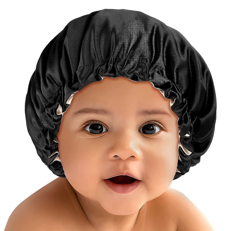-bonnet 6-12 S, Double Layer Silk Satin H Bonnet For Slee, Silky Satin Sleep Cap For Toddler Girl Boy,
