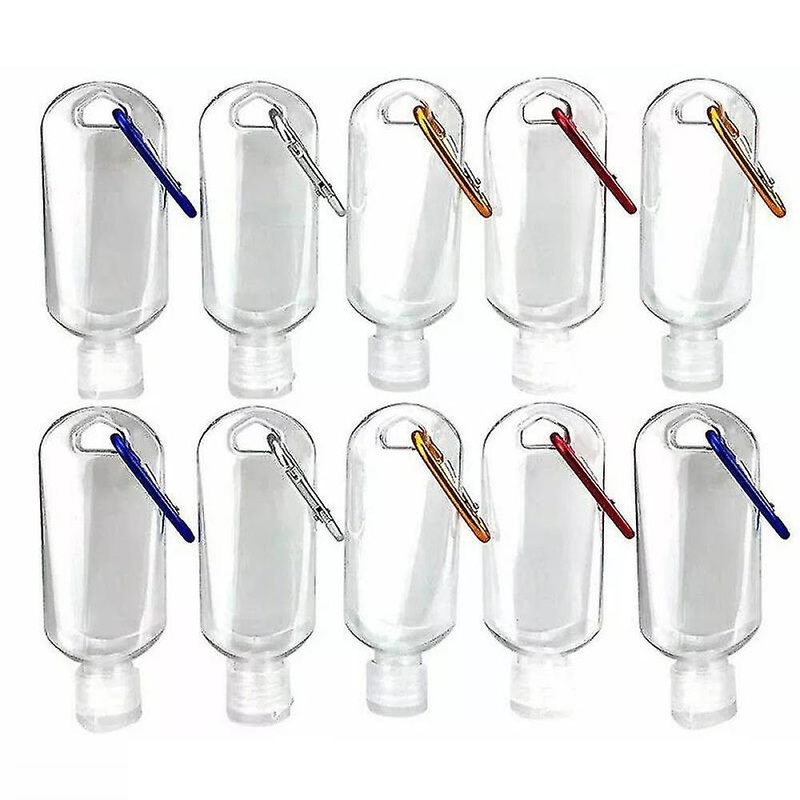 10pc 50ml Portable Hand Sanitizers Bottles Press Bottles Liquid/gel Soap Dispensers Hanging Inverte