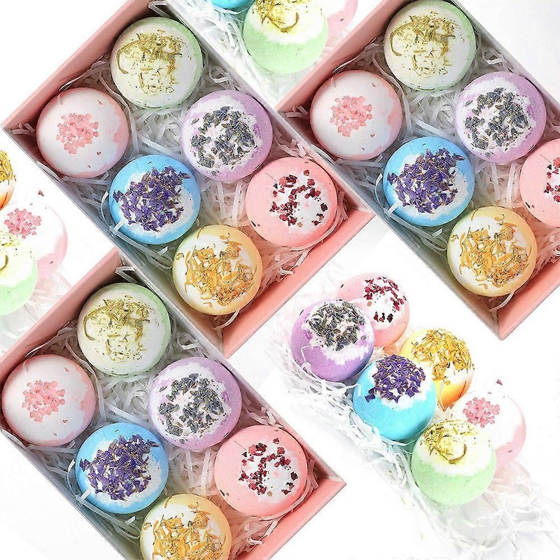 Natural Bath Bombs Gift Set Dry Skin Moisturize  Bubble And Spa Bath Bombs
