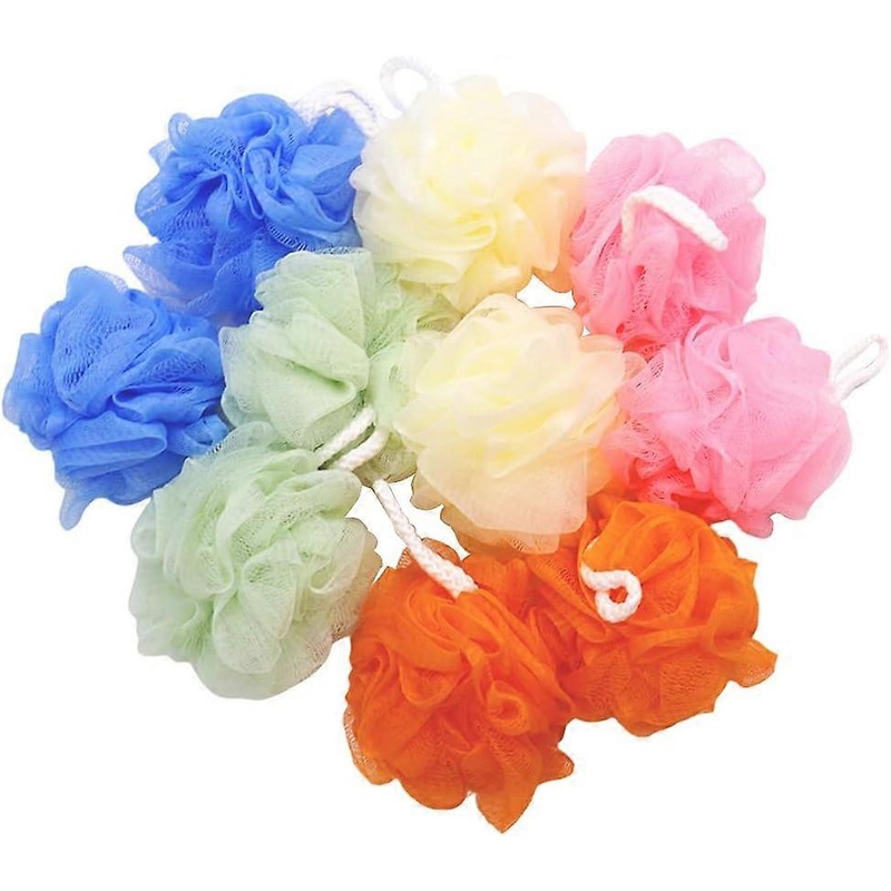 10 Pack Shower Sponge Loofahs,Multi-Color Mesh Pouf Bath Poof Shower Ball,Resuable Shower Sponges Loofah Bath Ball For Women And Men