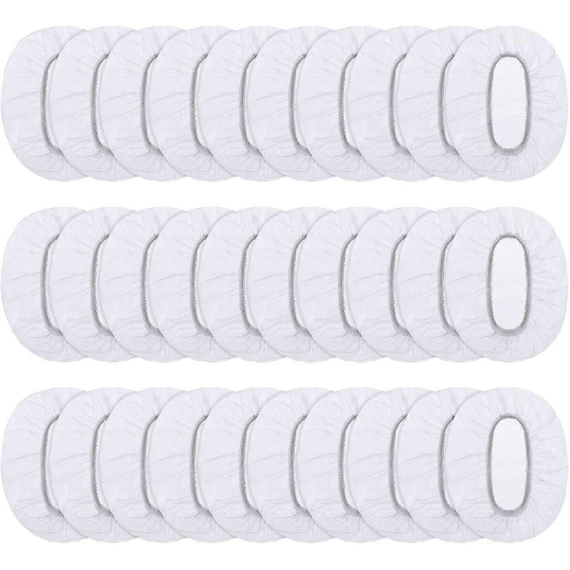 100 pack clear disposable ear protectors waterproof ear covers for hair dye, shower, bathing