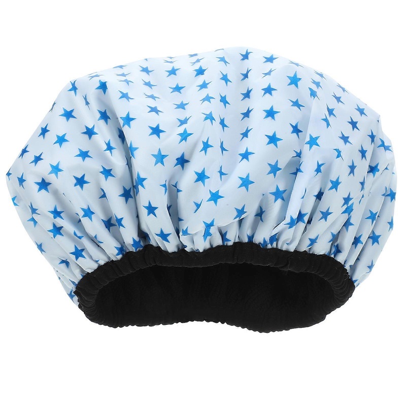 Women Bathing Cap Triple Layer Shower Cap Reusable Bathing Hat 3-in-1 Bath Cap for Long Hair