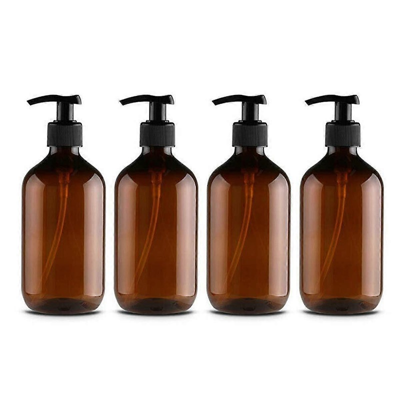 2/4Pcs 300ml/500ml Empty Plastic Pump Bottles, Refillable Lotion Shampoo Body Washing Cream Shower Gel Storage Holder Container Toiletries Liquid Disp