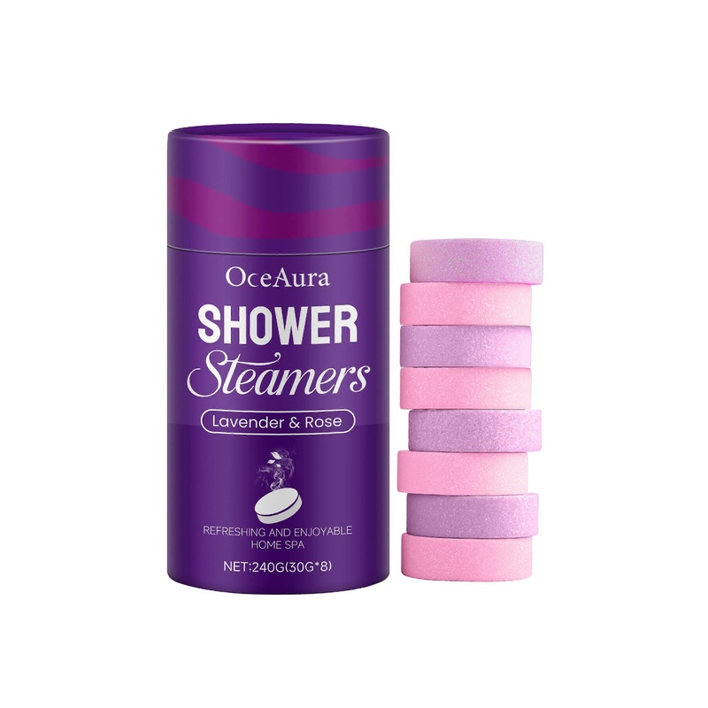 OceAura Rose Lavender Aromatherapy Bath Tablets Gentle Cleansing Moisturizing and Softening Skin Bath Tablets