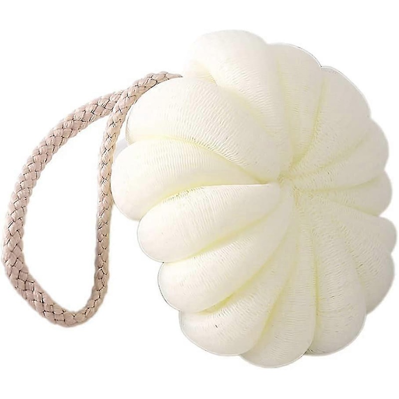 Pack Exfoliating Bath Sponge, Bath Flower, Bath Ball, Massage Sponge, Loofah Sponge (White)