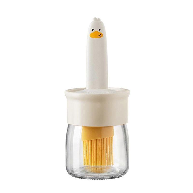1 x robust silicone brush with soft bristles for even application when cooking and baking white Ref: 3260