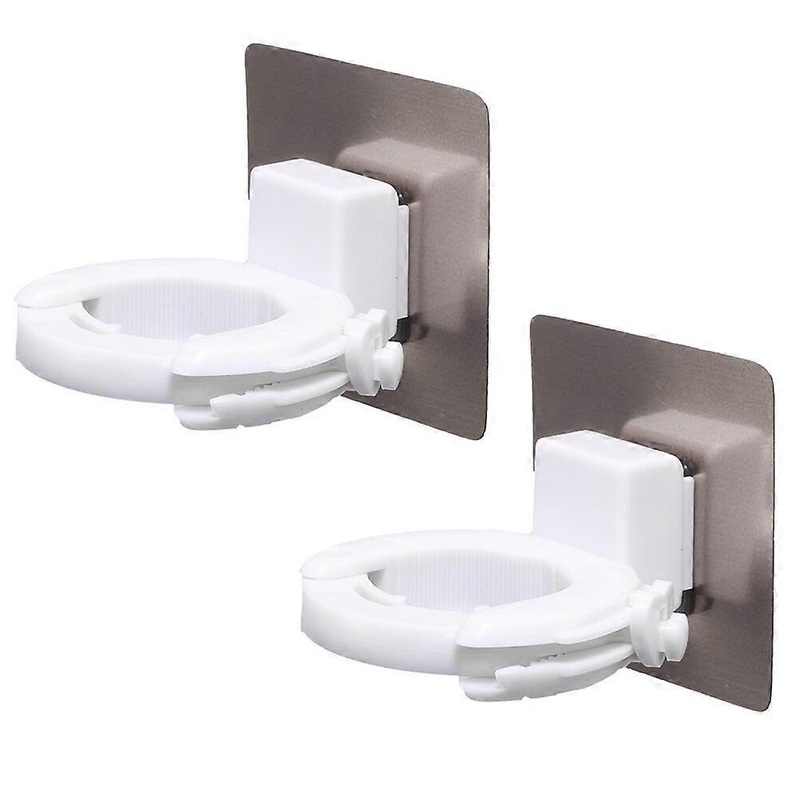 2pcs Adjustable Hand Sanitiser Holder Wall Mounted Shower Gel Bottle Rack Hook