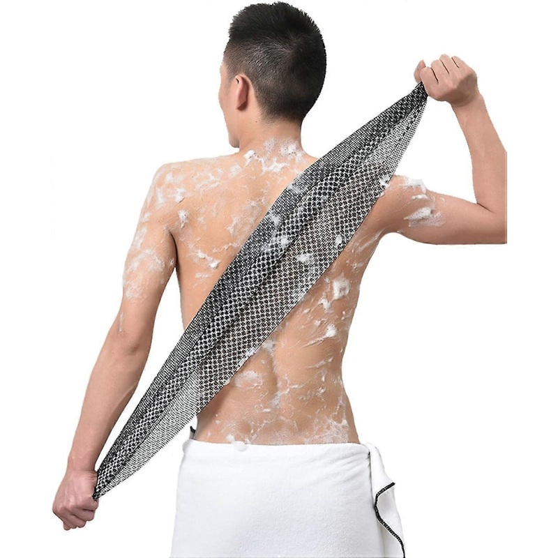 2 in 1 Exfoliating Back Scrubber And Silicone Body Scrubber Set For Shower Men