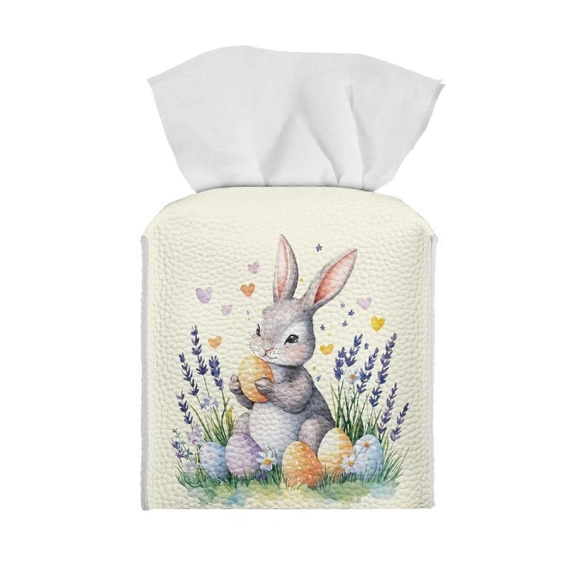 Easter decorations Wipes Box Box Cover Colorful Eggs Rabbit Holder Bathroom, Dressing