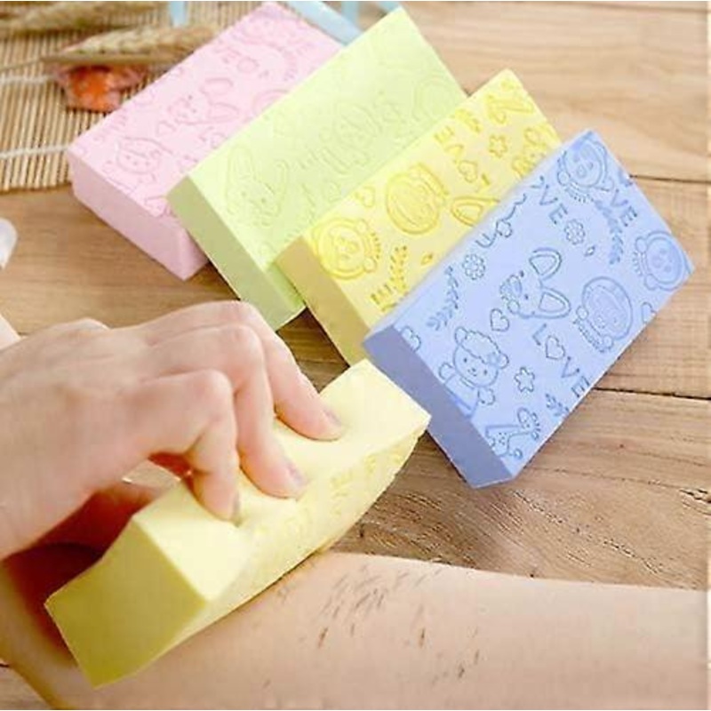 Ultra Soft Exfoliating Sponge Shower Brush (3PCS),Random Color