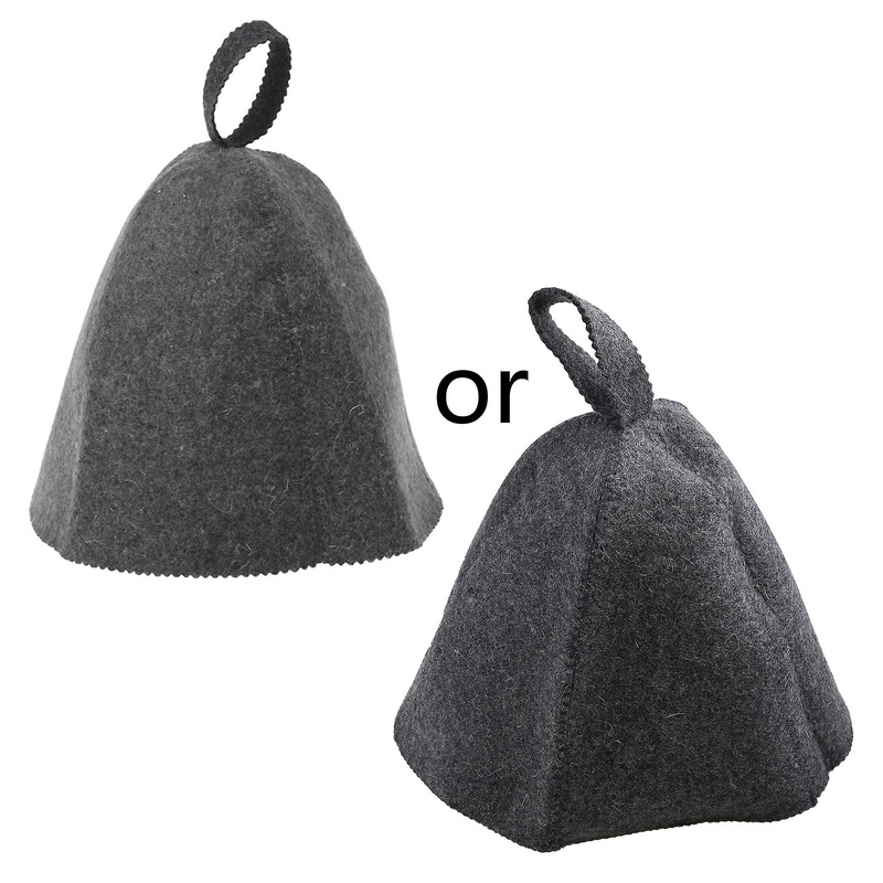 Wool Felt Sauna Hat Anti Heat Men and Women  Classic Dark Color Style
