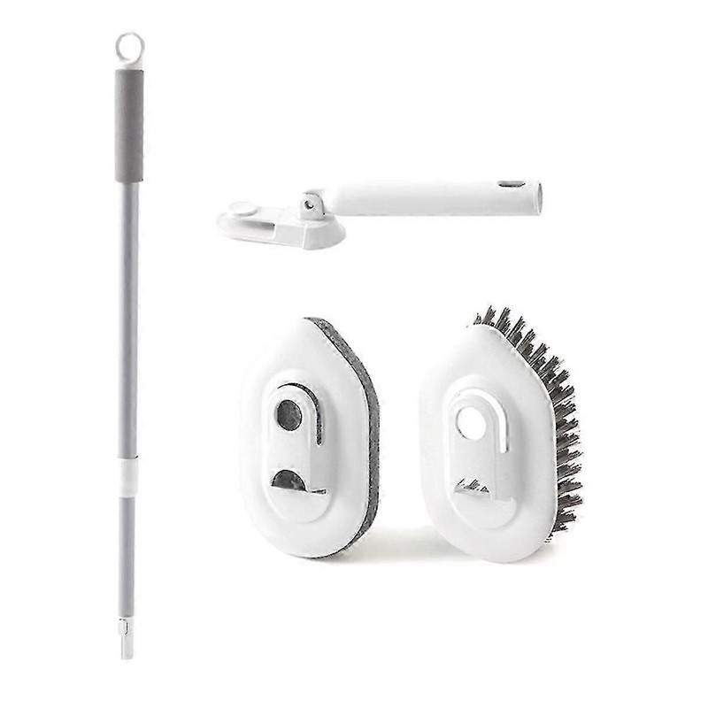 Tub Tile Scrubber Brush 2-in-1 Shower Scrubber With Extendable Long Handle Shower Cleaning