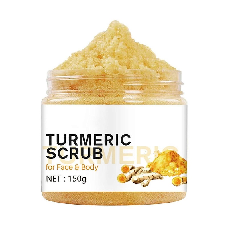 Turmeric Body Scrub, Tumeric Scrub for Removing Acne, Dark Spots, Hyper-Pigmentation, Smooth Skin, Brightening Body Scrub for Deep Cleansing Moisturis
