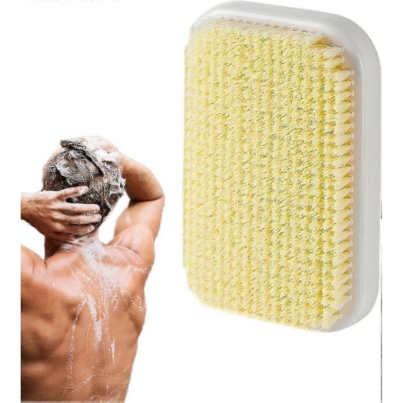 Wall Mounted Back Scrubber For Shower,large Exfoliating Brush For Shower Bathing Scrub Brush Hands-free Back Brush Body Scrubber