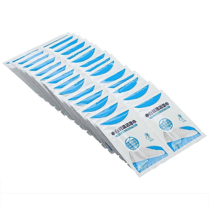30pcs Disposable Dual Sides Shoes Wet Wipes Detergent Cleaning Tissue