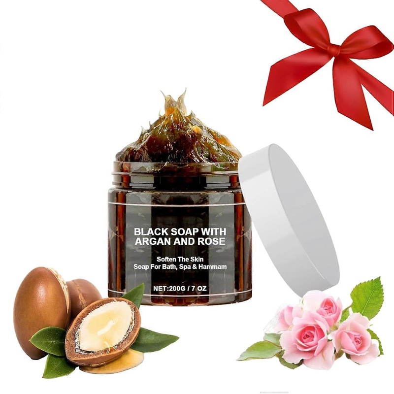 Black Beldi Soap, Black Soap With Argan And Rose