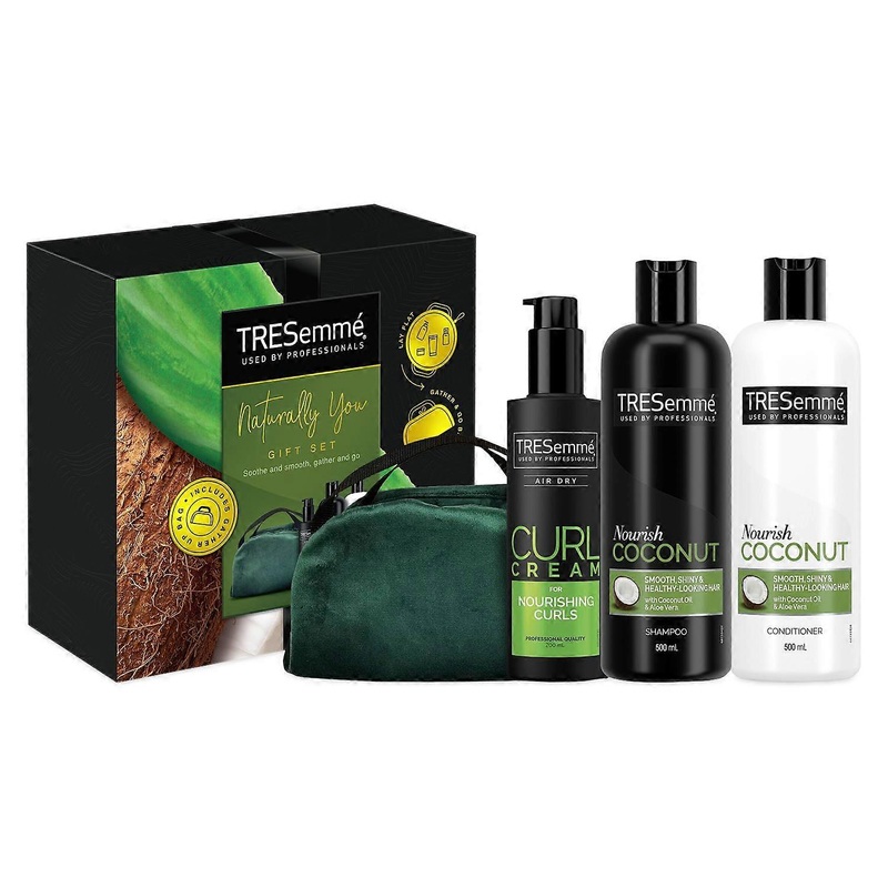 TRESemme Naturally You Hair Care Gift Set for Her with Green Cosmetic Bag