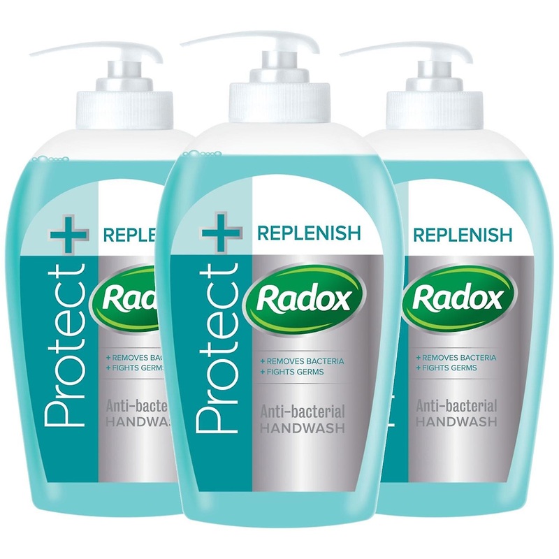Radox Hand Wash, Protect+Replenish, 3 Packs of 250ml