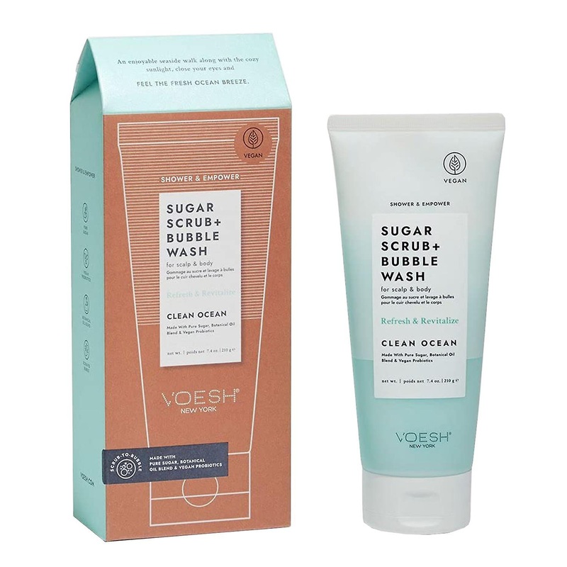 Voesh Shower & Empower CleanOcean Sugar Scrub+Bubble Wash For Scalp & Body, 210g