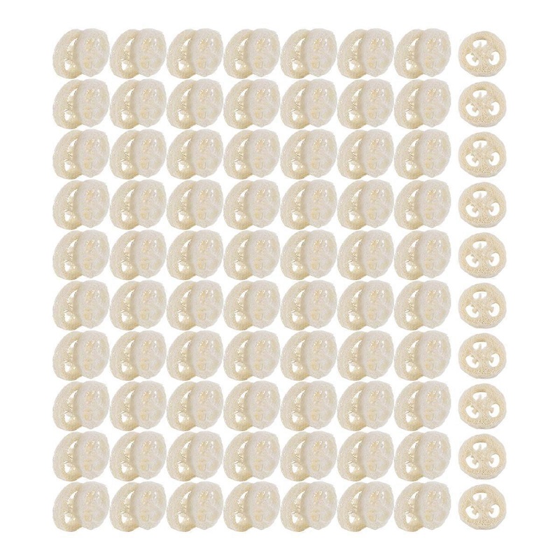 150Pcs Natural Loofah Luffa Loofa Slices Handmade Loofah Soap Box Tray Tools Cleaner Sponge Soap Hol