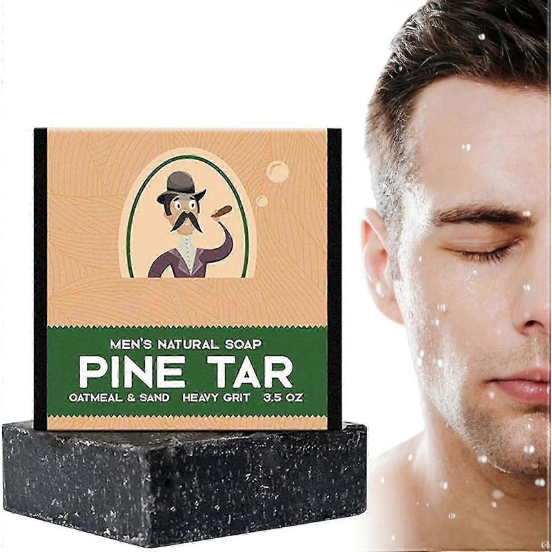 2025 Pine Tar Soap For Men,pine Tar Soap All-natural Bar Soap For Men, Pine Tar Soap For Moisturizing, Brightening, Degreasing, Acarid Removal/YY